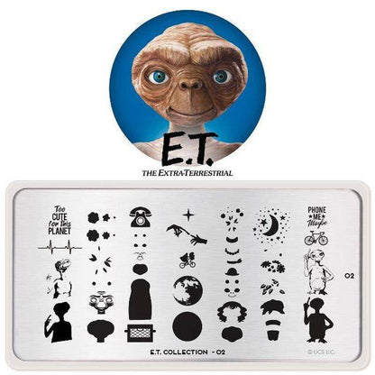 E.T. The Extra-Terrestrial Plate Bundle Nail Art Stencil MoYou London 