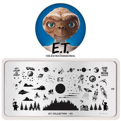 E.T. The Extra-Terrestrial Plate Bundle Nail Art Stencil MoYou London 