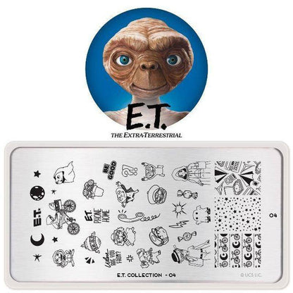 E.T. The Extra-Terrestrial Plate Bundle Nail Art Stencil MoYou London 
