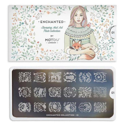 Enchanted 01 ✦ Nail Stamping Plate - MoYou London