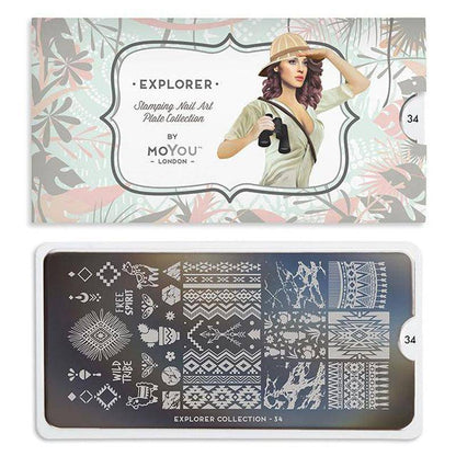 Explorer 34 ✦ Nail Stamping Plate - MoYou London