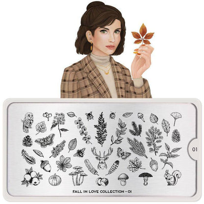 Fall in Love 01 ✦ Nail Stamping Plate - MoYou London