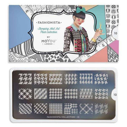Fashionista 10 ✦ Nail Stamping Plate - MoYou London