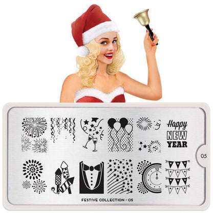 Festive 05 ✦ Nail Stamping Plate - MoYou London