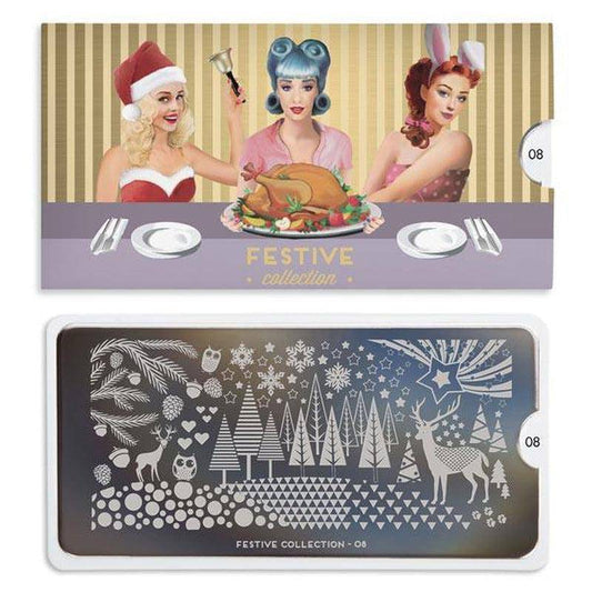 Festive 08 ✦ Nail Stamping Plate - MoYou London
