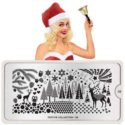 Festive 08 ✦ Nail Stamping Plate - MoYou London