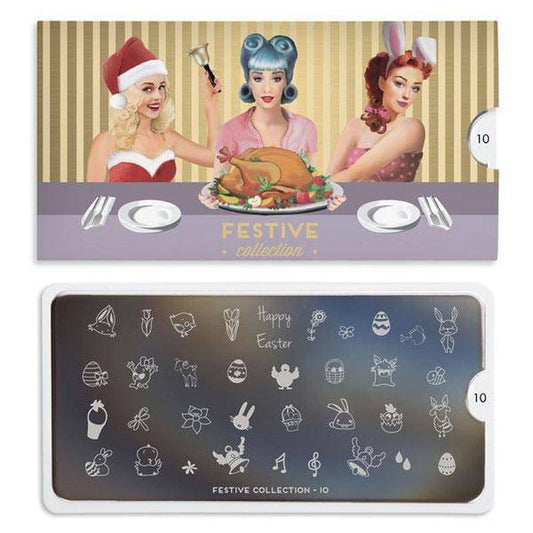 Festive 10 ✦ Nail Stamping Plate - MoYou London