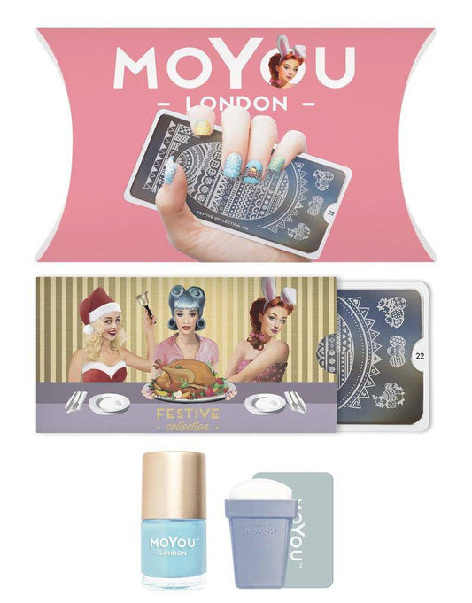 Festive 22 Starter Kit Nail Art Stencil MoYou London 
