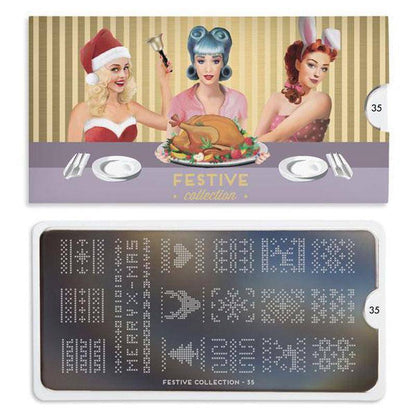 Festive 35 ✦ Nail Stamping Plate - MoYou London