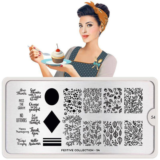 Festive 54 ✦ Nail Stamping Plate - MoYou London