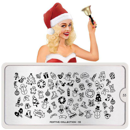 Festive 55 ✦ Nail Stamping Plate - MoYou London