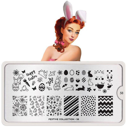 Festive 58 ✦ Nail Stamping Plate - MoYou London