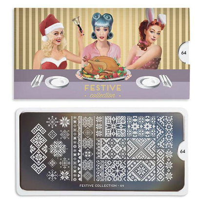 Festive 64 ✦ Nail Stamping Plate - MoYou London