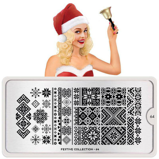 Festive 64 ✦ Nail Stamping Plate - MoYou London