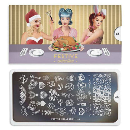 Festive 66 ✦ Nail Stamping Plate - MoYou London