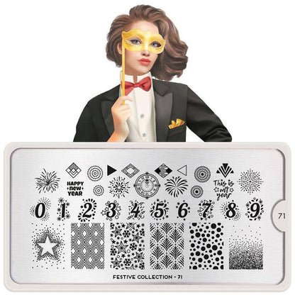 Festive 71 ✦ Nail Stamping Plate - MoYou London