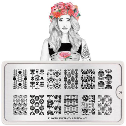 Flower Power 02 ✦ Nail Stamping Plate - MoYou London