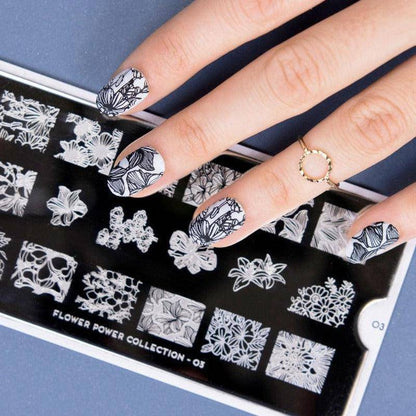 Flower Power 03 ✦ Nail Stamping Plate - MoYou London