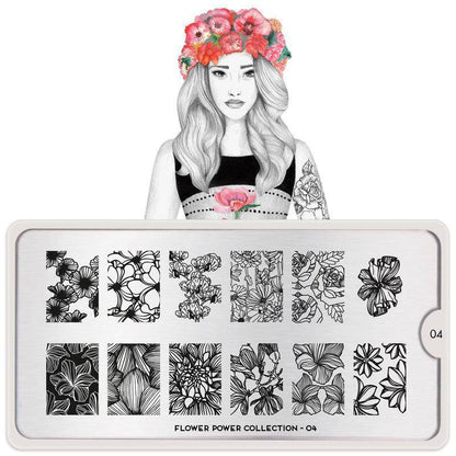 Flower Power 04 ✦ Nail Stamping Plate - MoYou London