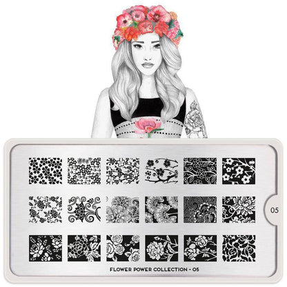 Flower Power 05 ✦ Nail Stamping Plate - MoYou London