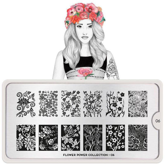 Flower Power 06 ✦ Nail Stamping Plate - MoYou London
