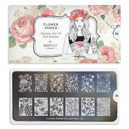 Flower Power 06 ✦ Nail Stamping Plate - MoYou London