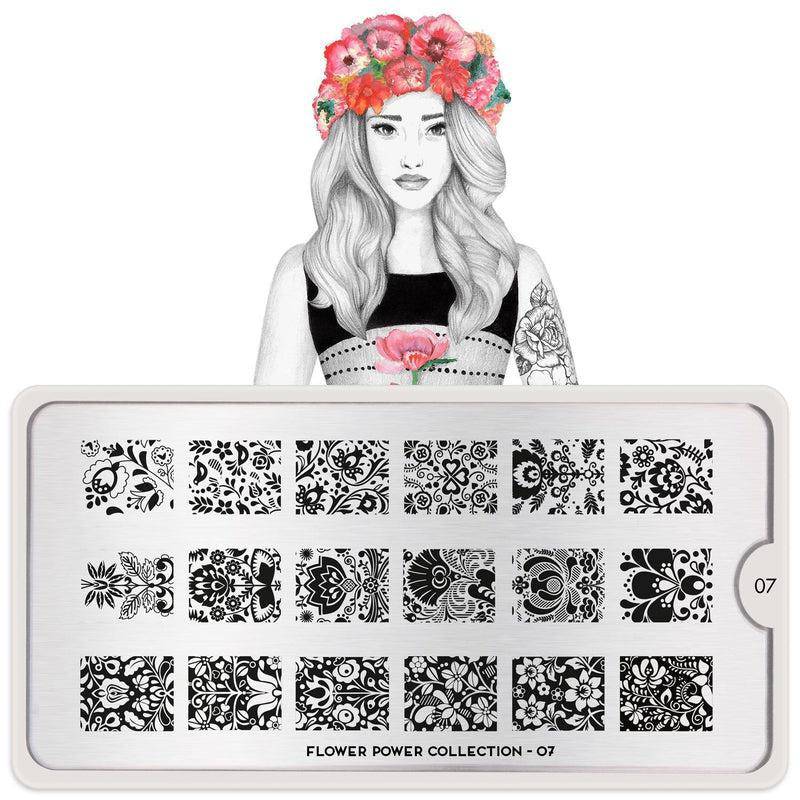 Flower Power 07 ✦ Nail Stamping Plate - MoYou London