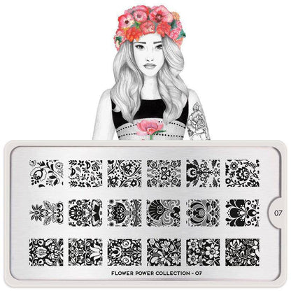 Flower Power 07 ✦ Nail Stamping Plate - MoYou London