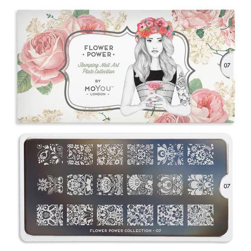 Flower Power 07 ✦ Nail Stamping Plate - MoYou London