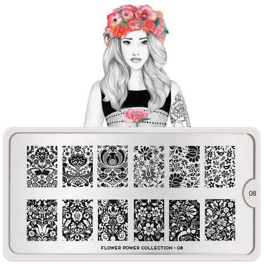 Flower Power 08 ✦ Nail Stamping Plate - MoYou London