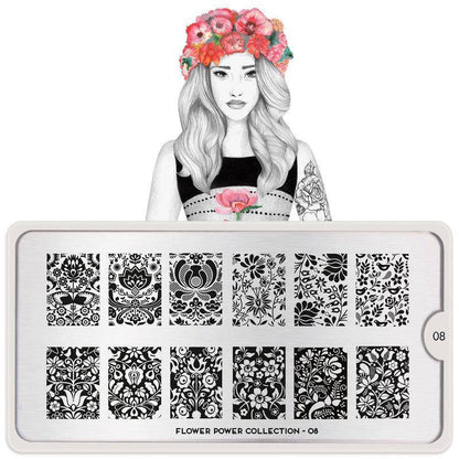 Flower Power 08 ✦ Nail Stamping Plate - MoYou London