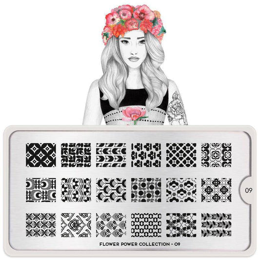 Flower Power 09 ✦ Nail Stamping Plate - MoYou London