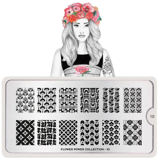 Flower Power 10 ✦ Nail Stamping Plate - MoYou London