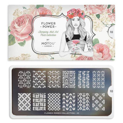 Flower Power 10 ✦ Nail Stamping Plate - MoYou London
