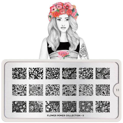 Flower Power 11 ✦ Nail Stamping Plate - MoYou London