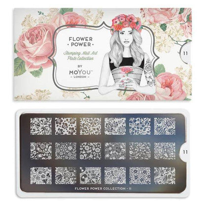 Flower Power 11 ✦ Nail Stamping Plate - MoYou London