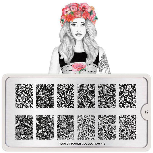 Flower Power 12 ✦ Nail Stamping Plate - MoYou London