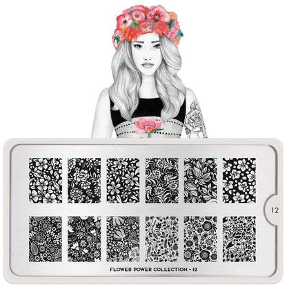 Flower Power 12 ✦ Nail Stamping Plate - MoYou London