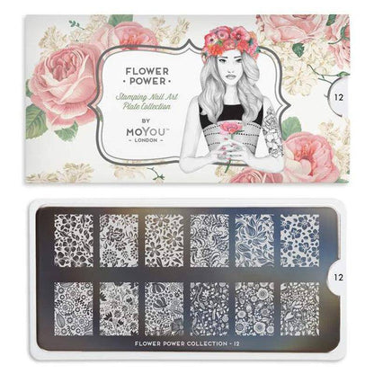 Flower Power 12 ✦ Nail Stamping Plate - MoYou London