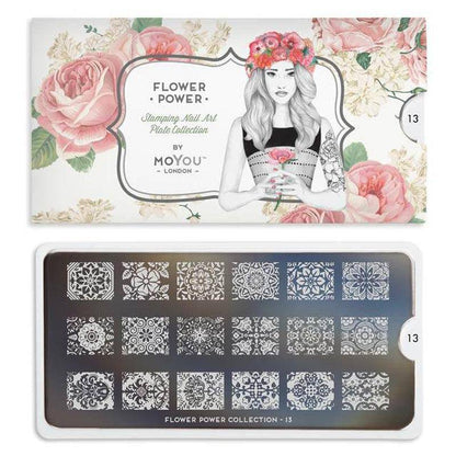 Flower Power 13 ✦ Nail Stamping Plate - MoYou London