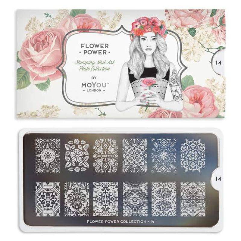 Flower Power 14 ✦ Nail Stamping Plate - MoYou London