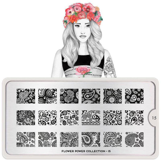 Flower Power 15 ✦ Nail Stamping Plate - MoYou London