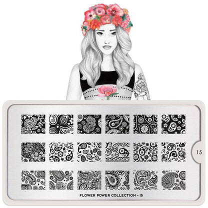 Flower Power 15 ✦ Nail Stamping Plate - MoYou London