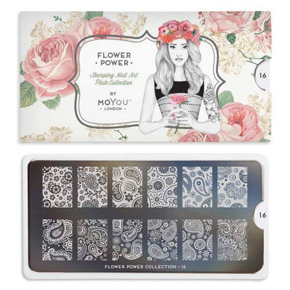 Flower Power 16 ✦ Nail Stamping Plate - MoYou London