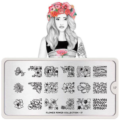 Flower Power 17 ✦ Nail Stamping Plate - MoYou London