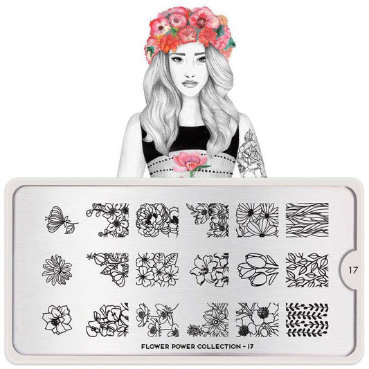 Flower Power 17 ✦ Nail Stamping Plate - MoYou London