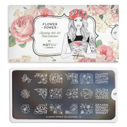 Flower Power 17 ✦ Nail Stamping Plate - MoYou London