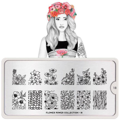 Flower Power 18 ✦ Nail Stamping Plate - MoYou London