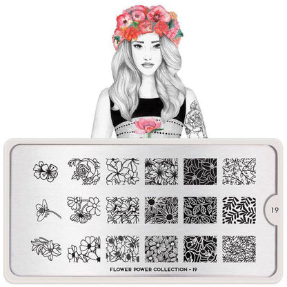 Flower Power 19 ✦ Nail Stamping Plate - MoYou London