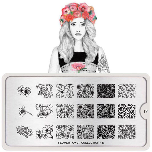 Flower Power 19 ✦ Nail Stamping Plate - MoYou London